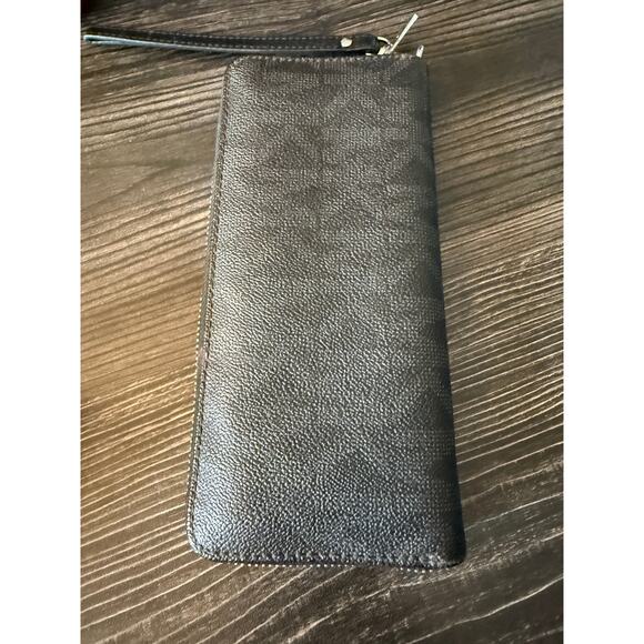 Michael Kors Jet Set Travel Black Continental Long Wallet Wristlet - Picture 3 of 9